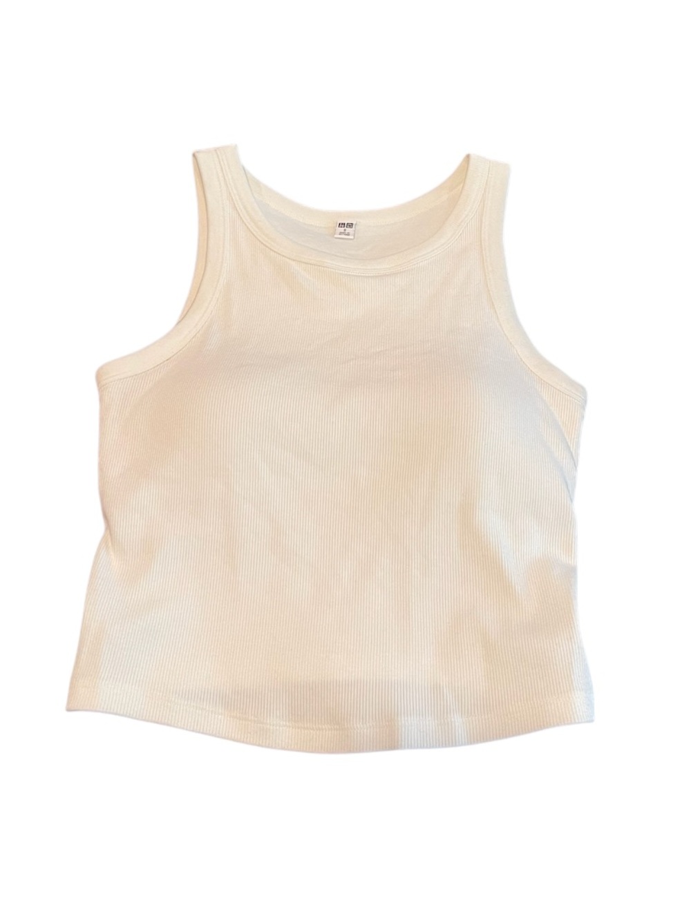 Uniqlo Cream Ribbed Bra Tank - Picture 2 of 8